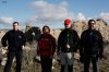Grupo ante las ruinas de Honquilana.