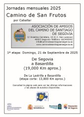 JORNADA 21 SEPTIEMBRE 2025. CAMINO DE SAN FRUTOS. SEGOVIA.