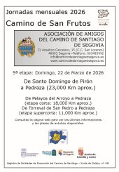 Jornada 22 marzo 2026. Camino de San Frutos.